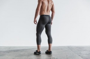 Nobull 5/4 Compression Strumpfhose Herren Dunkelgrau | PFNS-64287