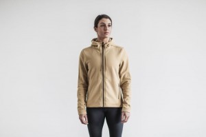 Nobull Arctic Zip-up Jacken Damen Beige | EDOA-23971