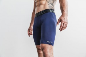 Nobull Compression Kurzes 9" Kurze Hose Herren Tiefesnavy | IXNY-69315