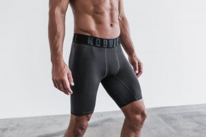 Nobull Compression Kurzes 9" Kurze Hose Herren Dunkelgrau | ADPN-82475
