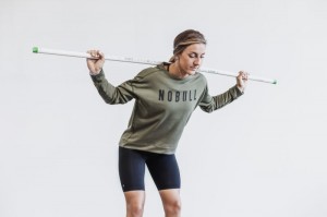 Nobull Crew Sweatshirt Damen Grün | ZIXN-70293