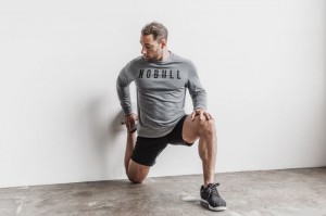 Nobull Crew Sweatshirt Herren Grau | WQDA-73982