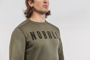 Nobull Crew Sweatshirt Herren Grün | GXSO-68573