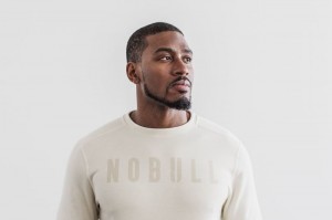 Nobull Crew Sweatshirt Herren Weiß | MTAK-49216