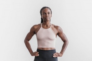 Nobull Crop Muskelshirt Damen Rosa | ZAXJ-79562