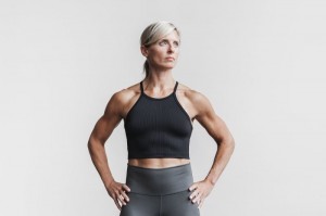Nobull Crop Muskelshirt Damen Schwarz | GZVK-47913
