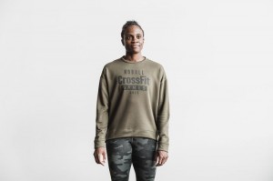 Nobull Crossfit Games® 2021 Crew Sweatshirt Damen Grün | NMIO-32849