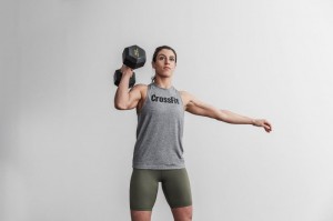 Nobull Crossfit® High-neck Muskelshirt Damen Grau | RBTJ-72519