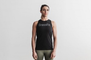 Nobull Crossfit® High-neck Muskelshirt Damen Schwarz | VFKQ-14078