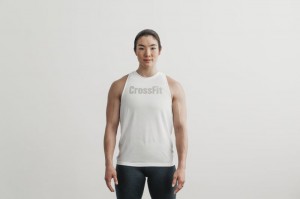 Nobull Crossfit® High-neck Muskelshirt Damen Weiß | RGSY-78195