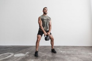 Nobull Crossfit® sleeveless Tee (Camo) T-shirts Herren Grün Camouflage | RZHS-12846