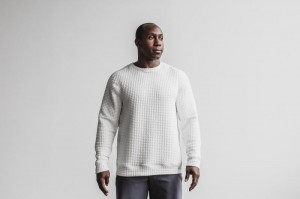 Nobull Gesteppt Crew Pullover Herren Weiß | RPJB-40578