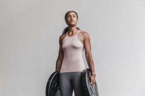 Nobull Halter Muskelshirt Damen Rosa | QWVU-82607