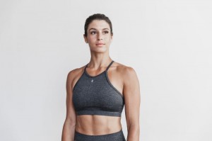Nobull Halter Sport BH Damen Grau | CBMQ-95384