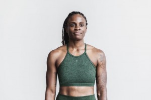 Nobull Halter Sport BH Damen Hunter Heather Matte | HSLU-58942