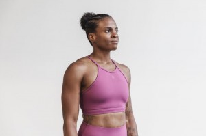 Nobull Halter Sport BH Damen Lila | AHUZ-65812