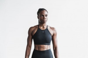 Nobull Halter Sport BH Damen Schwarz | VOAX-04987