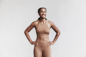 Nobull Halter Sport BH Damen Toffee Matte | OFRJ-63950