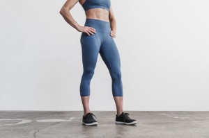 Nobull High-Rise Strumpfhose Damen Blau | NAHC-62945