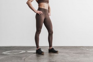 Nobull High-Rise Strumpfhose Damen Braun | VNBO-53094