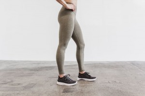 Nobull High-Rise Strumpfhose Damen Fallen Rock Heather | FKSM-69421