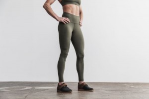 Nobull High-Rise Strumpfhose Damen Grün | UYSV-25478