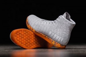 Nobull High Tops Sportschuhe Damen Weiß Orange | LVHF-74189