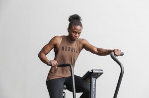 Nobull High-neck Muskelshirt Damen Braun | BPYJ-92053