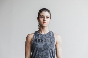 Nobull High-neck Muskelshirt Damen Grau Rosa | TUXH-98603