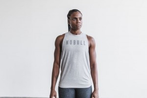 Nobull High-neck Muskelshirt Damen Hellgrau | ELHT-91028