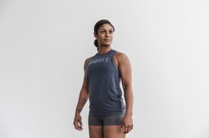 Nobull High-neck Muskelshirt Damen Navy | QVJS-21849