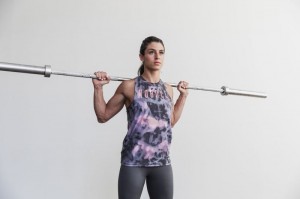 Nobull High-neck Muskelshirt Damen Rosa Schwarz | LFDT-56198
