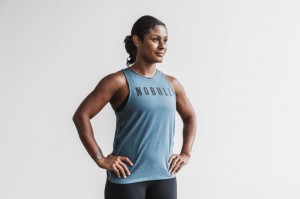 Nobull High-neck Muskelshirt Damen Tiefestürkis | XUFY-31280