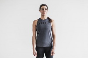 Nobull High-neck Muskelshirt Damen Tiefesgrau | WBTR-06238