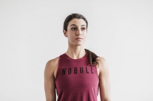 Nobull High-neck Muskelshirt Damen Wine | PJFA-06715