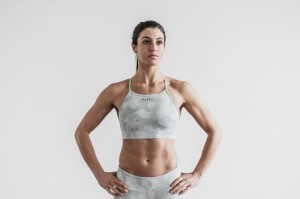 Nobull High-neck Sport BH Damen Camouflage | OETK-52873