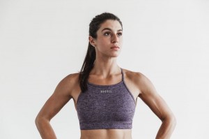 Nobull High-neck Sport BH Damen Tiefeslavendel | OMSV-85631
