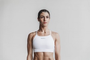 Nobull High-neck Sport BH Damen Weiß | LHIO-98314