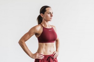 Nobull High-neck Sport BH Damen Wine | ANUB-60725
