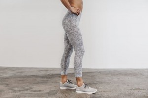 Nobull High-rise 7/8 Strumpfhose Damen Weiß Camouflage | BEMI-72061