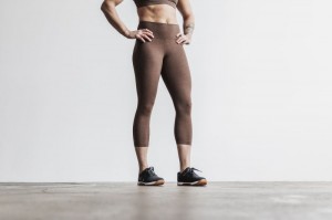 Nobull High-rise Crop Strumpfhose Damen Braun | KSMI-12480