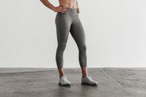 Nobull High-rise Crop Strumpfhose Damen Grau | TNHG-50728
