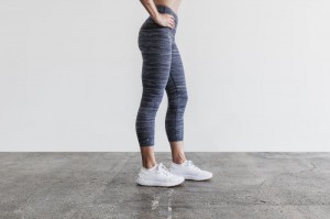 Nobull High-rise Crop Strumpfhose Damen Navy | XGUP-89260