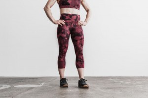 Nobull High-rise Crop Strumpfhose Damen Orange Schwarz | CXLJ-32610