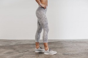 Nobull High-rise Crop Strumpfhose Damen Weiß Camouflage | VUQZ-13597