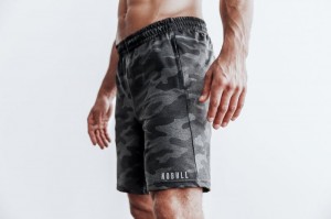 Nobull Knit Kurzes 8.5" (Camo) Kurze Hose Herren Grau Camouflage | QVUD-81245
