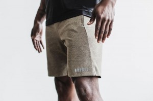 Nobull Knit Kurzes 8.5" Kurze Hose Herren Fallen Rock Heather | JNBR-19356