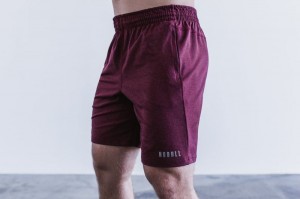 Nobull Knit Kurzes 8.5" Kurze Hose Herren Wine Heather | LZQC-02695