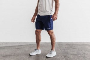 Nobull Knit Kurzes 8.5" Kurze Hose Herren Navy | EDQA-40682