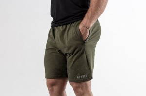 Nobull Knit Kurzes 8.5" Kurze Hose Herren Olivgrün | ELKX-73465